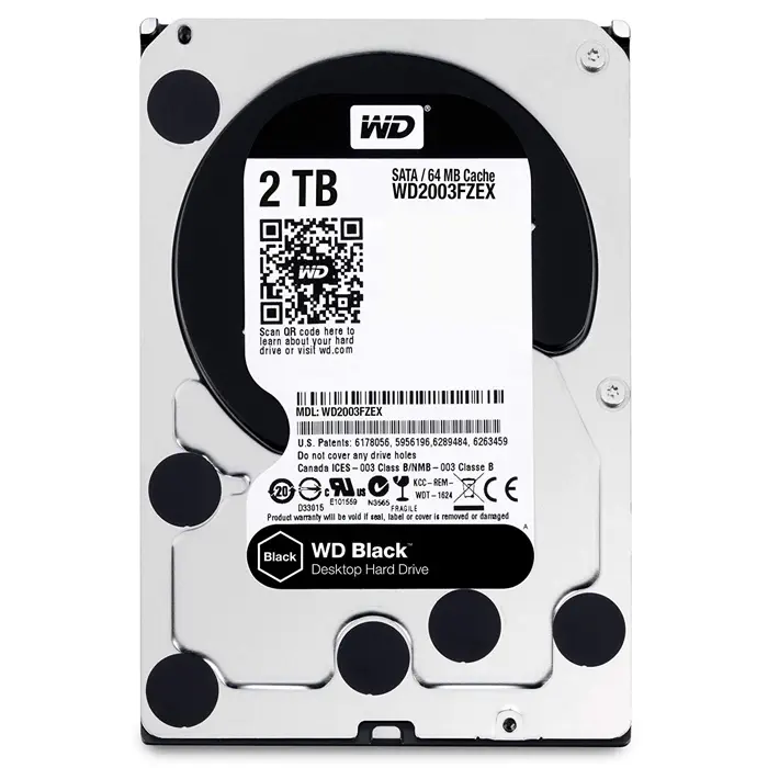 WD Black WD2003FZEX 2TB 3.5″ 7200 Rpm SATA3 64MB Harddisk