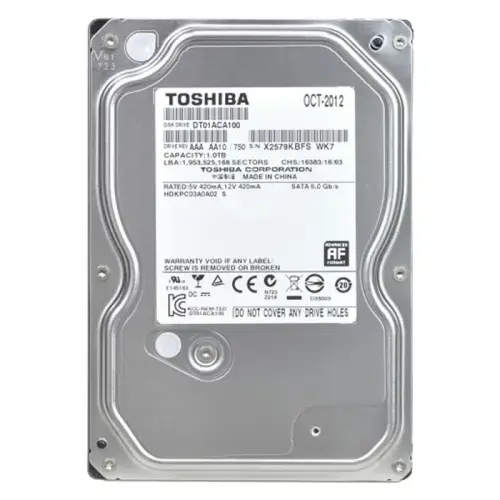 Toshiba DT01ACA100 1TB 3.5″ 7200RPM Sata3 32Mb Harddisk