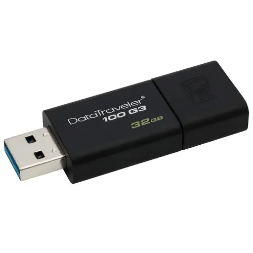 Kingston DataTraveler 100 G3 32GB USB 3.0 Siyah Flash Bellek - DT100G3/32GB