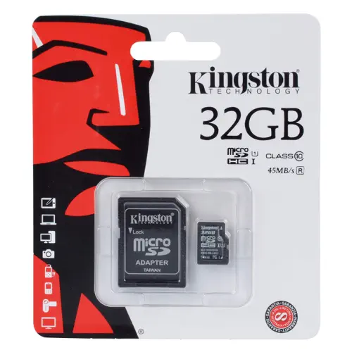 Kingston SDC10G2/32GB MicroSDHC Class10 UHS-I 32GB 45MB/s Hafıza Kartı