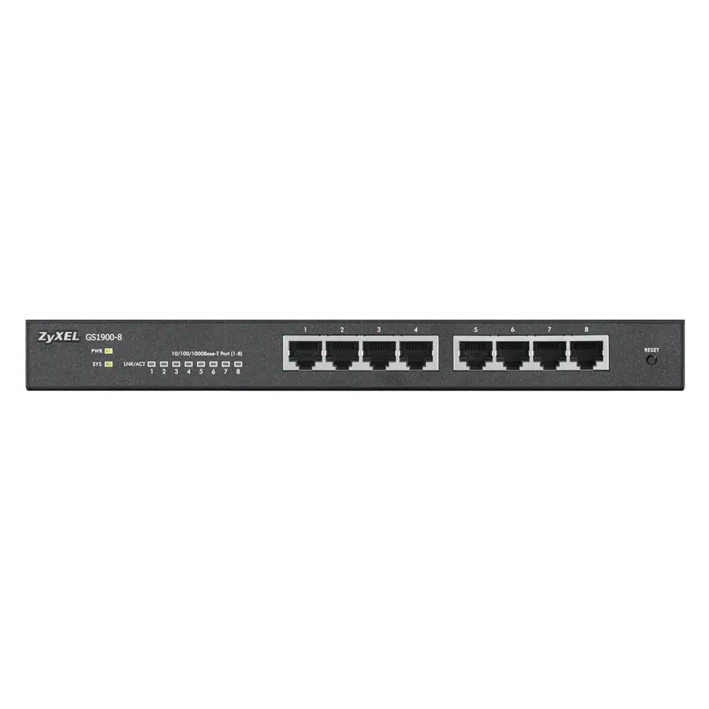 Zyxel GS1900-8 8 Port 10/100/1000 GbE WebSmart Switch