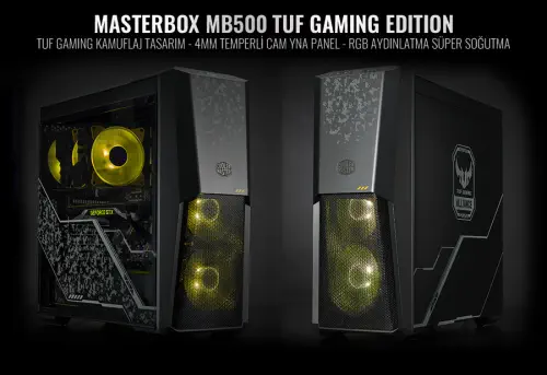 Cooler Master MasterBox MB500 TUF Edition RC-MCB-B500D-KGNN-TUF USB 3.0 RGB Pencereli Mid Tower Gaming Kasa
