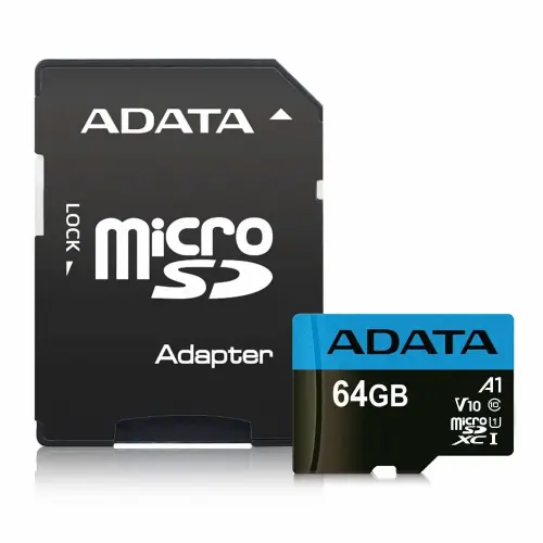 Adata Premier 64GB 100MB/s UHS-I Class10 V10 MicroSDXC Hafıza Kartı - AUSDX64GUICL10A1-RA1 