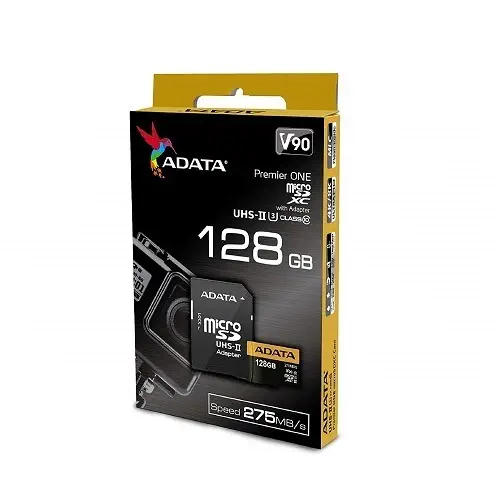 ADATA Premier One 128GB 275MB/s UHS-I Class10 V90 4K Ultra HD MicroSDXC Hafıza Kartı - AUSDX128GUII3CL10-CA1