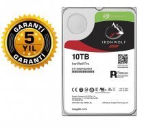 Seagate IronWolf Pro ST10000NE0004 3.5" 10TB 7200Rpm SATA 6Gb/sn 256MB Önbellek RV Sensör 214 MB/sn Nas Disk