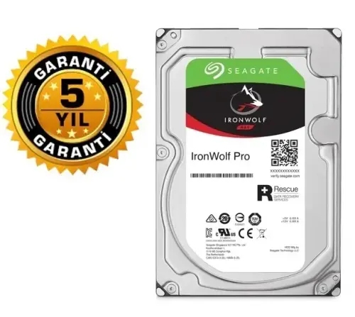 Seagate IronWolf Pro ST4000NE0025 3.5″ 4TB 7200RPM SATA 3.0 128MB RV Sensör 7/24 Nas Disk