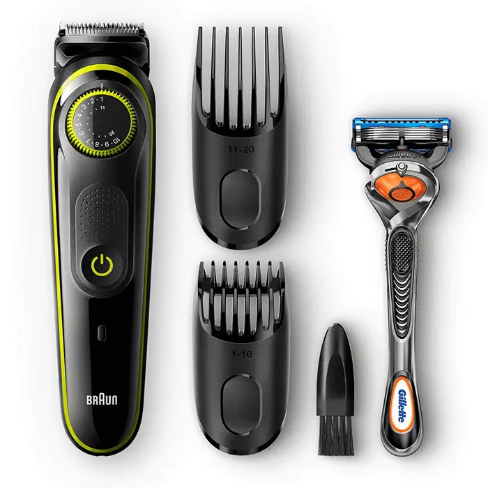 Braun BT 3041 Kablosuz Islak Kuru Saç Sakal Şekillendirici + Gillette Fusion5 ProGlide Hediye