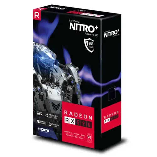 Sapphire 11289-05-20G Nitro+ Radeon RX 590 8G G5 OC 8GB GDDR5 256Bit DX12 Gaming Ekran Kartı