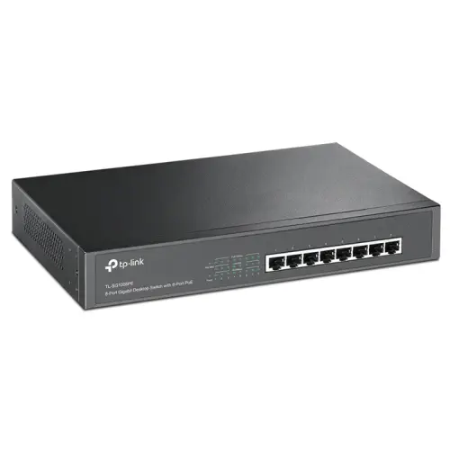 TP-Link TL-SG1008PE 8-Port Gigabit PoE+ Destekli 10/100/1000Mbps Desktop/Rackmount Yönetilemez Switch