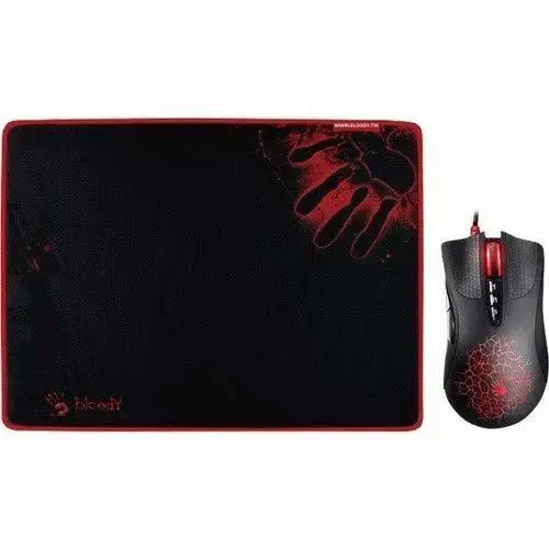 Bloody A9081 Multicore 4000CPI 8 Tuş Light Strike Gaming Mouse + Medium Gaming Mouse Pad (Bloody A90 Gaming Mouse + Bloody 081 Gaming Mouse Pad , Core Gun3 Özelliği Aktif)