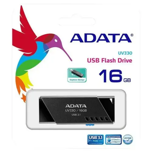 Adata UV330 AUV330-16G-RBK 16GB USB 3.1 Sürgülü Siyah Flash Bellek