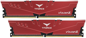 Team T-Force Vulcan Z Red 16GB (2x8GB) 3200MHz CL16 DDR4 Gaming Ram (TLZRD416G3200HC16CDC01)