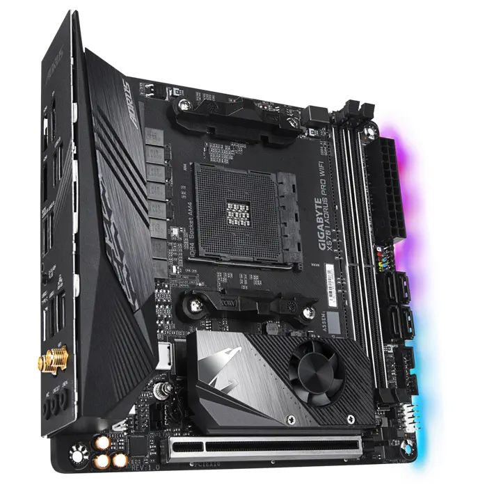 Gigabyte X570 I Aorus Pro Wi-Fi AMD X570 Soket AM4 DDR4 4400(OC)MHz Mini-ITX Gaming Anakart