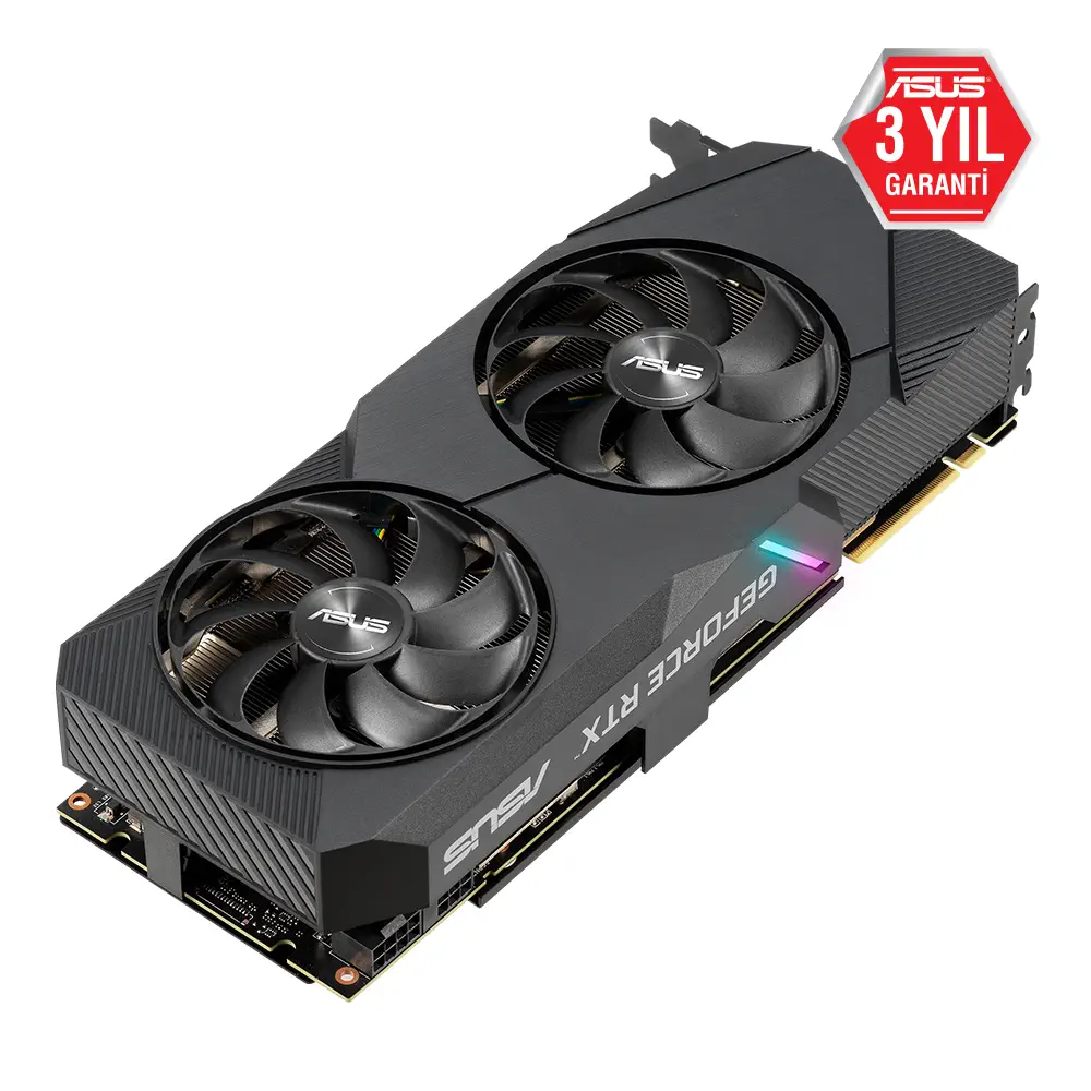 Asus GeForce DUAL-RTX2080S-O8G-EVO RTX 2080 Süper 8GB GDDR6 256Bit DX12 Gaming(Oyuncu) Ekran Kartı