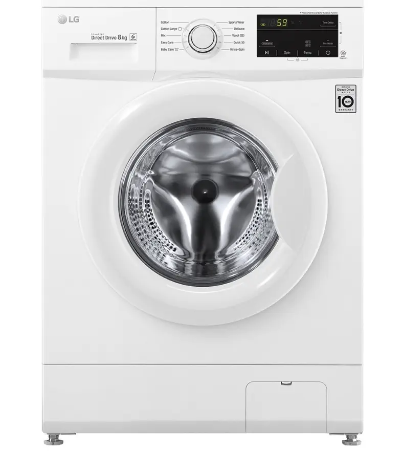 LG FH2J3TDNP0 A+++ 8 Kg 1200 Devir Beyaz Çamaşır Makinesi