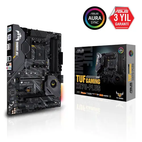 Asus Tuf Gaming X570-Plus AMD X570 Soket AM4 DDR4 4400(OC)MHz ATX Gaming Anakart