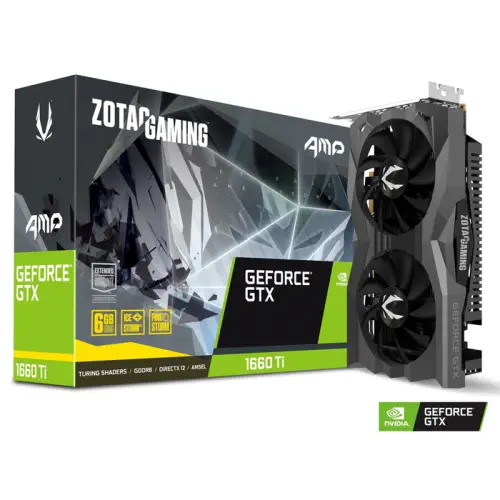 Zotac Gaming GeForce GTX 1660 Ti AMP 6GB GDDR6 192Bit DX12 Gaming Ekran Kartı - ZT-T16610D-10M