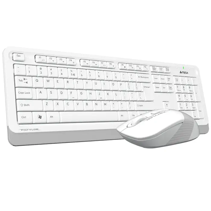 A4 Tech FG1010 USB TR Q Beyaz Kablosuz Klavye Mouse Set