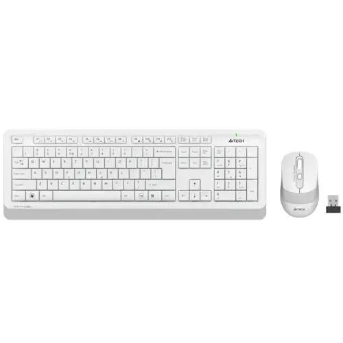 A4 Tech FG1010 USB TR Q Beyaz Kablosuz Klavye Mouse Set 