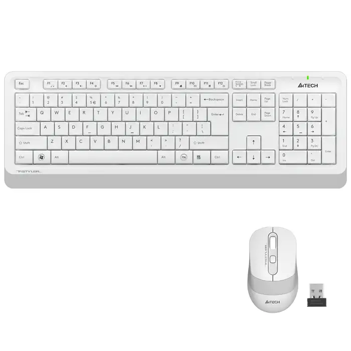 A4 Tech FG1010 USB TR Q Beyaz Kablosuz Klavye Mouse Set
