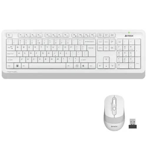 A4 Tech FG1010 USB TR Q Beyaz Kablosuz Klavye Mouse Set 