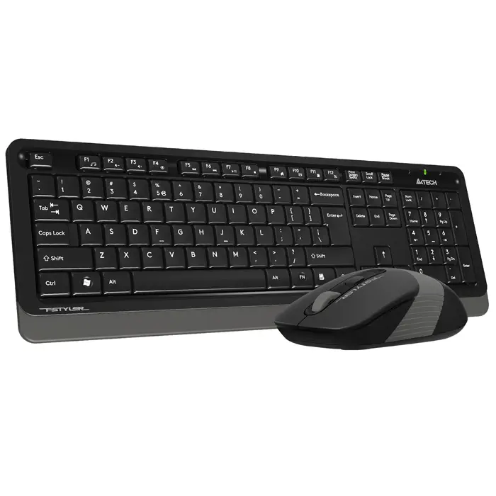 A4 Tech FG1010 USB TR Q Gri Kablosuz Klavye Mouse Set