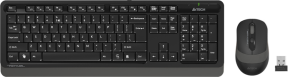 A4 Tech FG1010 USB TR Q Gri Kablosuz Klavye Mouse Set