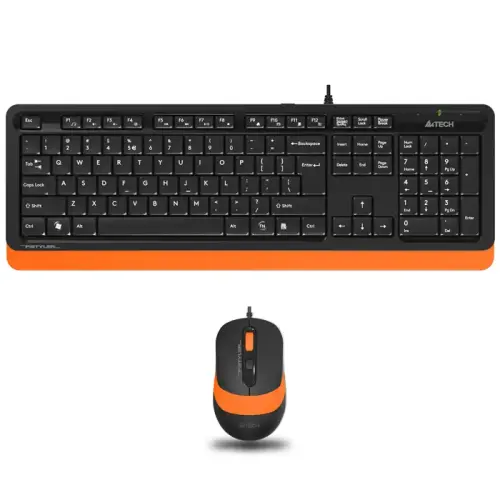 A4 Tech F1010 USB Turuncu Klavye Mouse Set