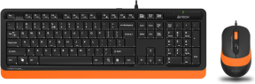 A4 Tech F1010 USB Turuncu Klavye Mouse Set