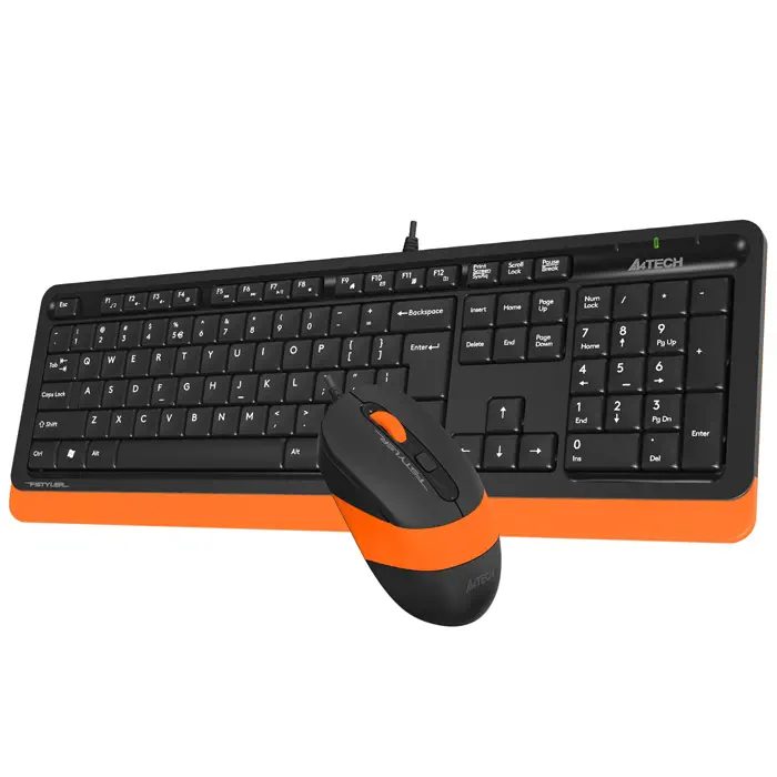 A4 Tech F1010 USB Turuncu Klavye Mouse Set