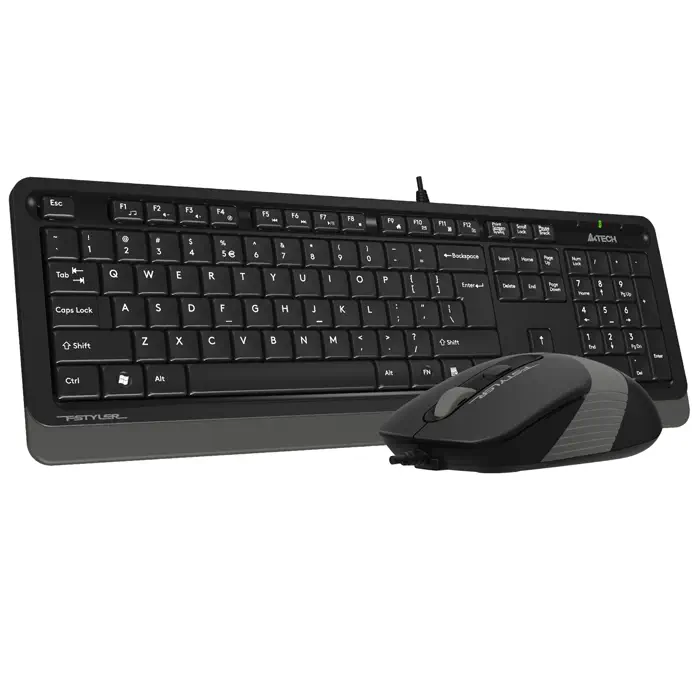 A4 Tech F1010 Gri USB Klavye Mouse Set