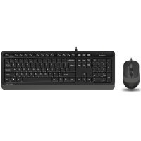 A4 Tech F1010 Gri USB Klavye Mouse Set