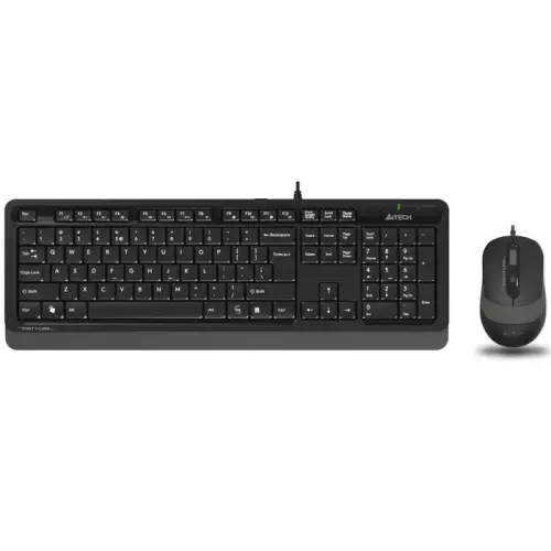 A4 Tech F1010 Gri USB Klavye Mouse Set