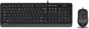 A4 Tech F1010 Gri USB Klavye Mouse Set