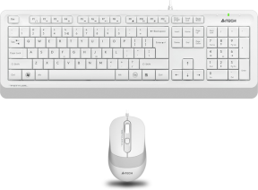 A4 Tech F1010 Beyaz USB Klavye Mouse Set