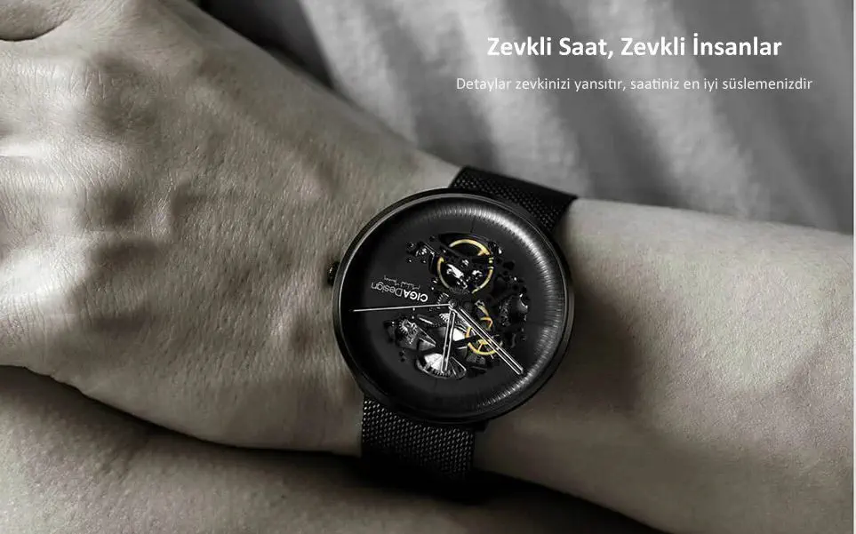 Xiaomi CIGA MY Series Özel Tasarım Mekanik Kol Saati - Siyah