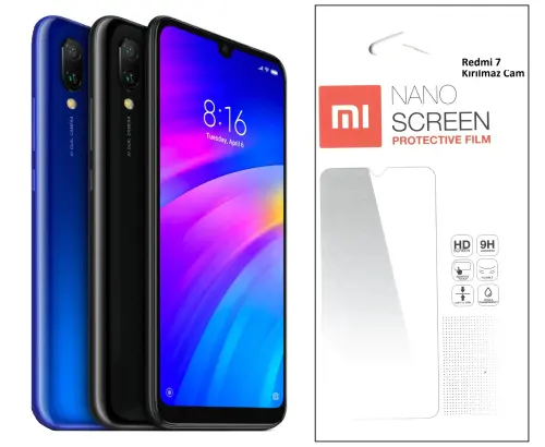 Xiaomi Redmi 7 için Nano Kırılmaz Cam Ekran Koruyucu