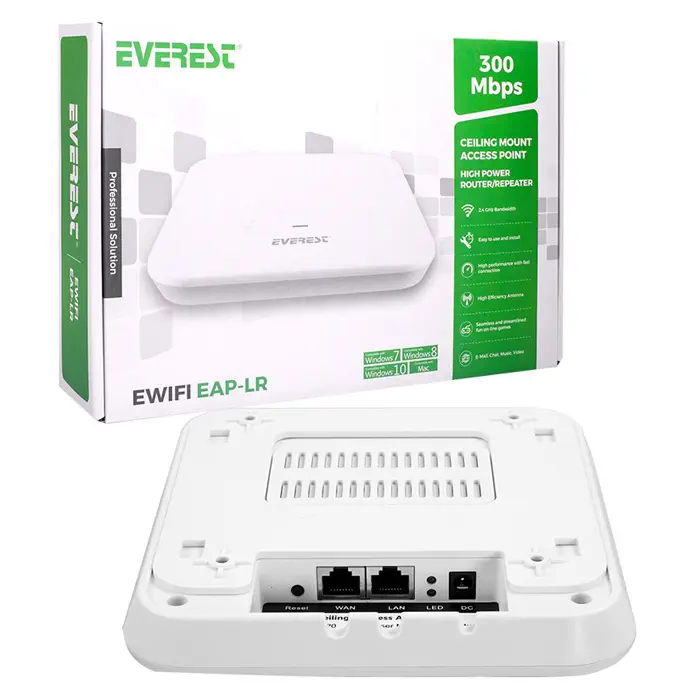 Everest EWiFi EAP-LR 300Mbps 11N 2.4Ghz Tavan Tip Kablosuz Router+Acces Point