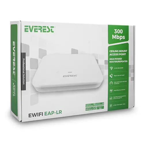 Everest EWiFi EAP-LR 300Mbps 11N 2.4Ghz Tavan Tip Kablosuz Router+Acces Point