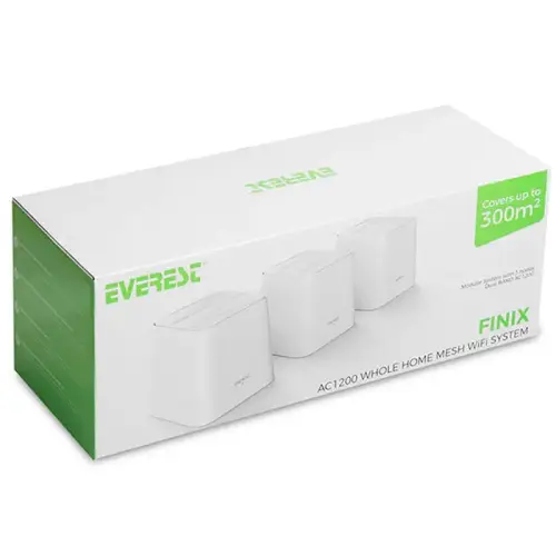Everest Finix MW3-3P 2.4GHz/5GHz AC1200 IEEE802.3, IEEE802.3u 3`lü Mesh Kablosuz AC Router