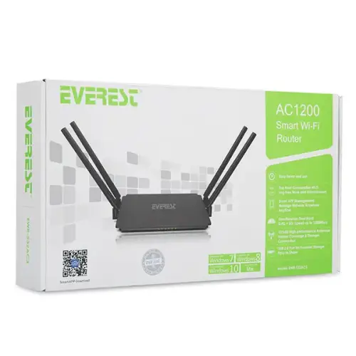 Everest EWR-532AC3 Smart AC1200Mbps Repeater+Access Point+Bridge Kablosuz Router