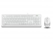 A4 Tech F1010 USB TR Q Beyaz Kablolu Klavye Mouse Set