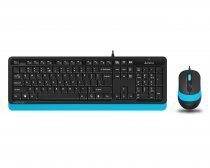 A4 Tech F1010 USB TR Q Mavi Kablolu Klavye Mouse Set