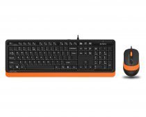 A4 Tech F1010 USB TR Q Turuncu Kablolu Klavye Mouse Set