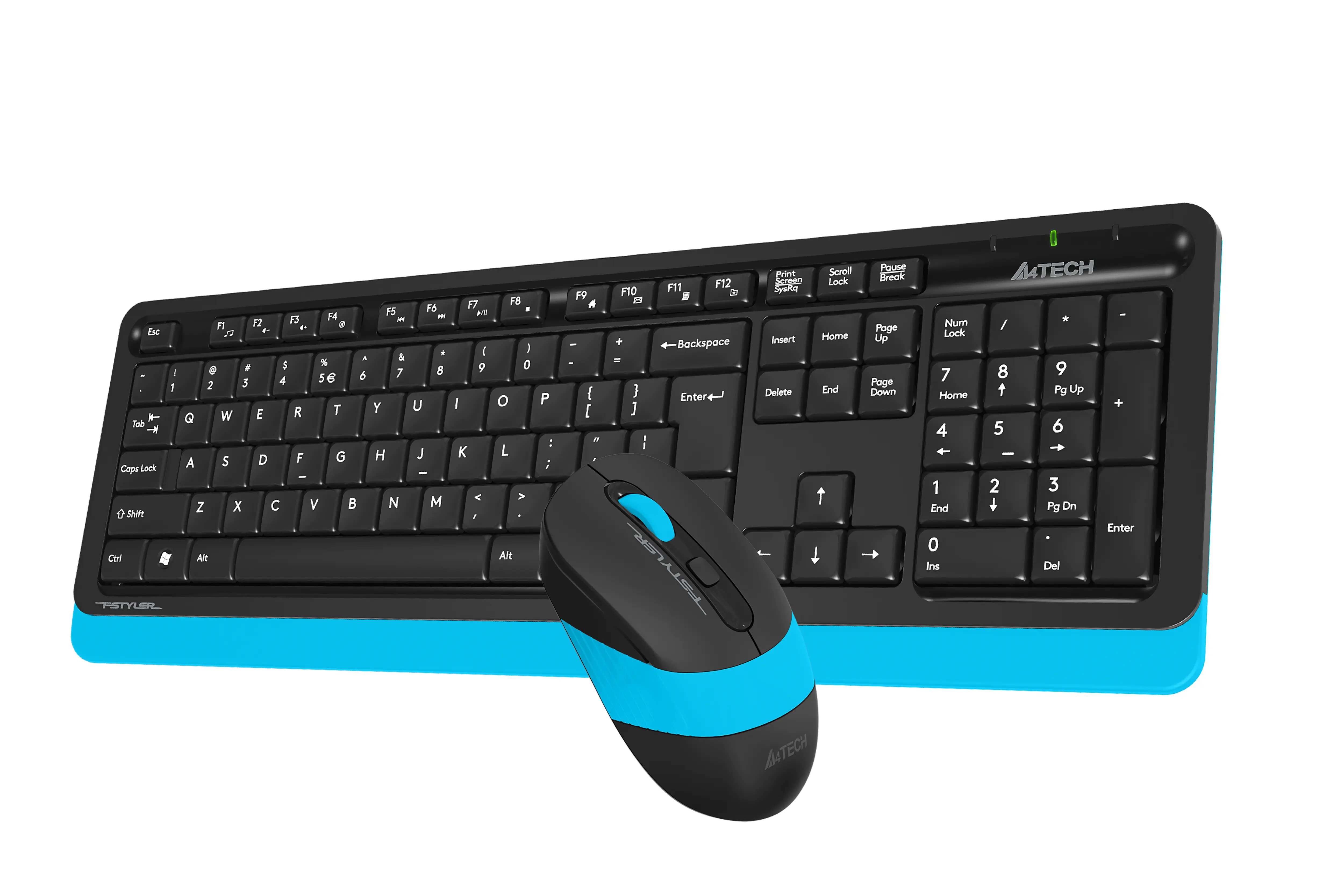 A4 Tech FG1010 USB TR Q Mavi Kablosuz Klavye Mouse Set
