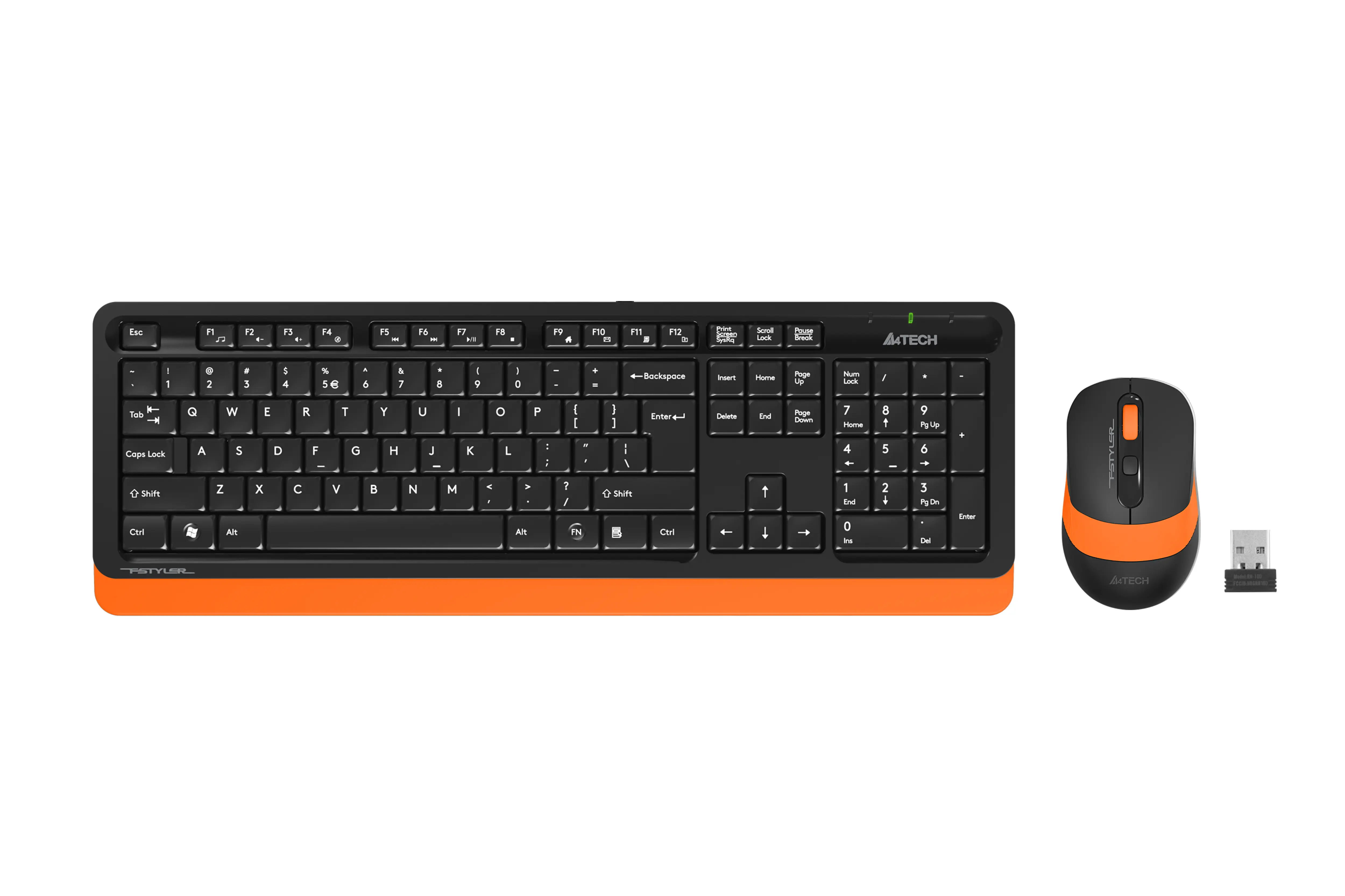 A4 Tech FG1010 USB TR Q Turuncu Kablosuz Klavye Mouse Set
