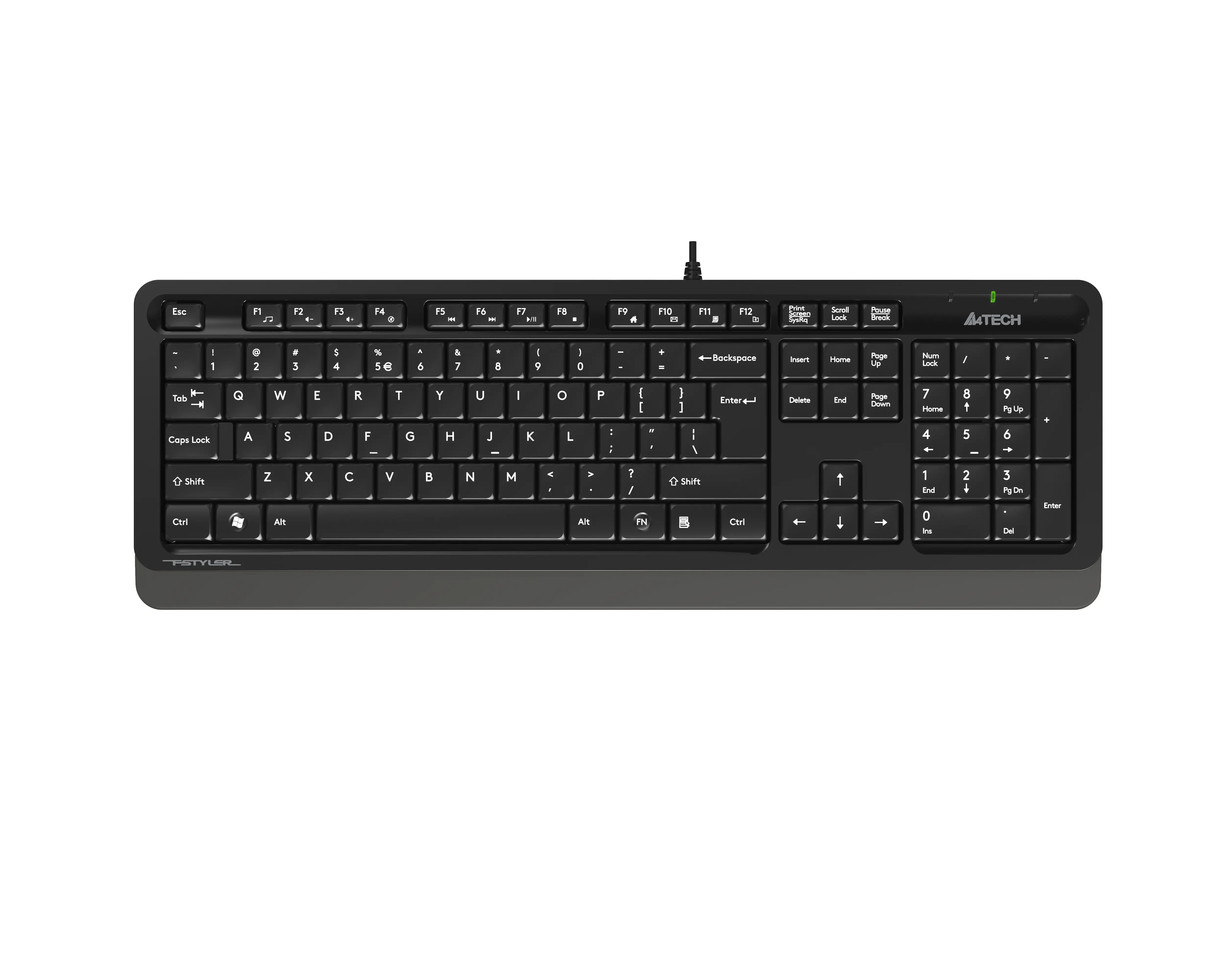 A4 Tech FK10 TR Q USB Siyah Multimedya Kablolu Klavye