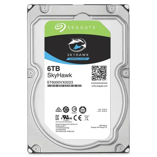 Seagate Skyhawk 3.5″ 6TB Sata 3.0 256MB 7200Rpm 7/24 Güvenlik Disk - ST6000VX0023