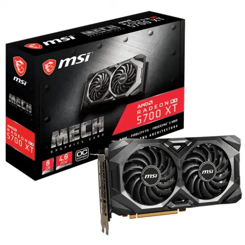 MSI Radeon RX 5700 XT Mech OC AMD Radeon RX 5700 XT 8GB GDDR6 256Bit DX12 Gaming Ekran Kartı