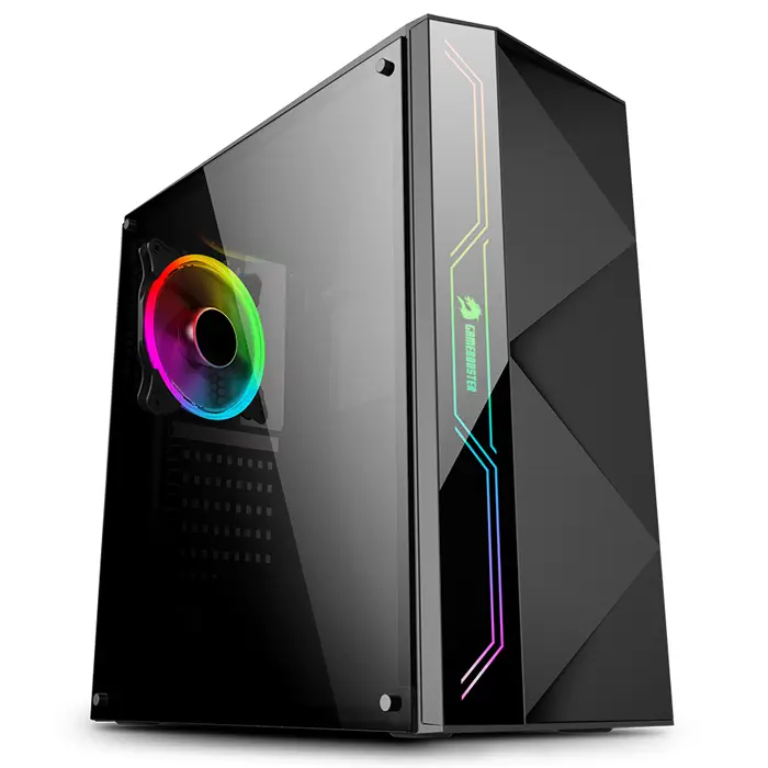 GameBooster GB-G3605B Rainbow RGB USB 3.0 ATX Siyah Mid-Tower Gaming (Oyuncu) Kasa